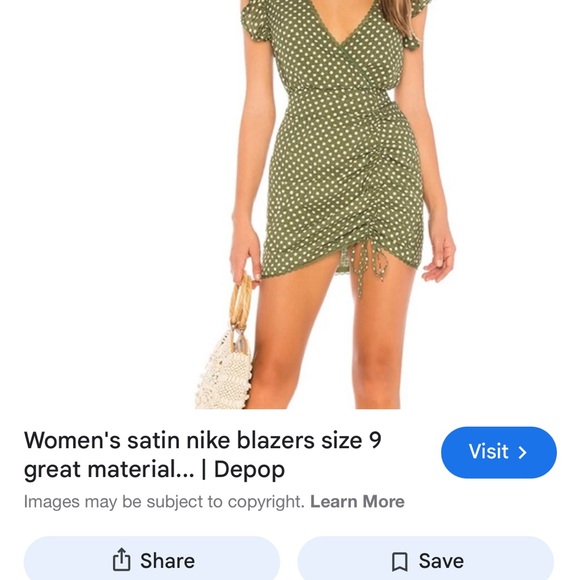 Tularosa Huntington olive Green polka dot Mini Dress with Flutter Sleeves - Picture 13 of 15